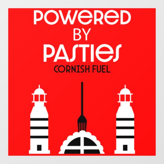 Cornwall Cornish Pasties Engels eten Raamsticker (Vel)