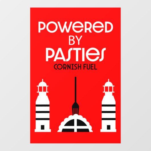 Cornwall Cornish Pasties Engels eten Raamsticker (Vel)