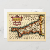 Cornwall, Cornwaile County England Antiquarische k Briefkaart (Voorkant / Achterkant)