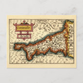 Cornwall, Cornwaile County England Antiquarische k Briefkaart (Voorkant)
