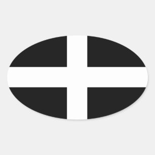 Cornwall - Cornwall Vlag / St. Piran's Ovale Sticker