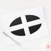 Cornwall - Cornwall Vlag / St. Piran's Ovale Sticker (Envelop)
