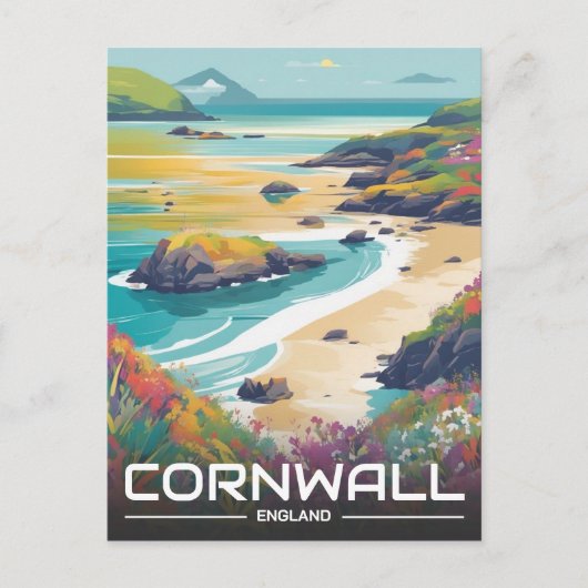 Cornwall County Engeland Cornwall kustlijn Feestdagenkaart (Voorkant)