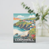 Cornwall County Engeland Cornwall kustlijn Feestdagenkaart (Staand voorkant)