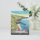 Cornwall County Engeland Cornwall kustlijn Feestdagenkaart (Staand voorkant)