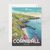 Cornwall County Engeland Cornwall kustlijn Feestdagenkaart (Voorkant / Achterkant)
