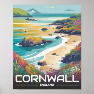 Cornwall County Engeland Cornwall kustlijn Poster