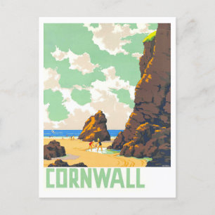  Cornwall, Engeland, Reisposter Briefkaart