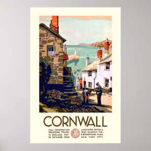 Cornwall Falmouth Engeland VK Oude Reisposter Poster