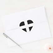 Cornwall Flag Hart Sticker (Envelop)