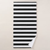 Cornwall flag stripes black white line pattern sym (Serviette de bain)