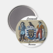 Cornwall Kernow Koelkast Magneet Arms (Voorkant / Achterkant)