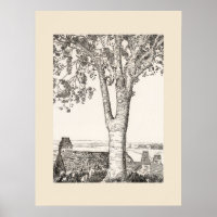 Cornwall Landschapsprint, Eleanor Hughes Herdruk