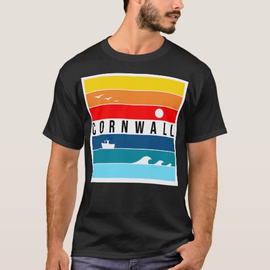 Cornwall lucht en Zee T-shirt (Voorkant)