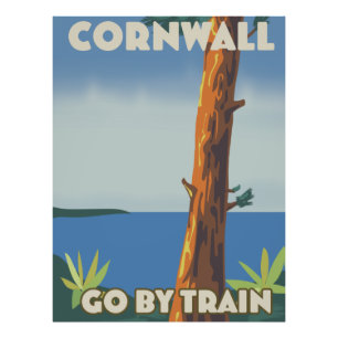 Cornwall met trein foto afdruk