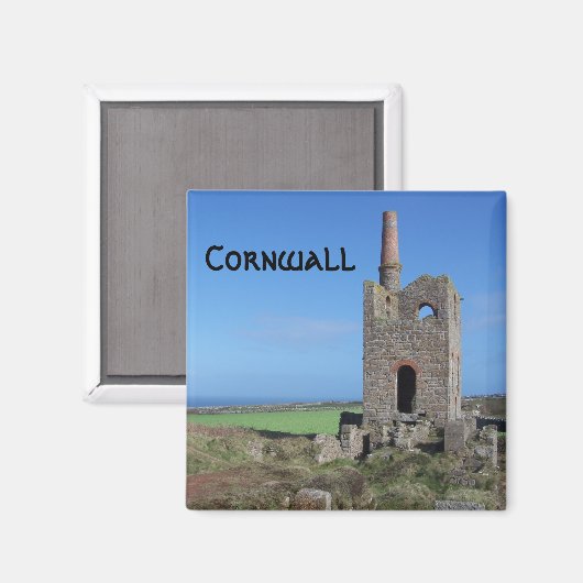 Cornwall Mine Engine House Magnet Magneet (Voorkant / Achterkant)