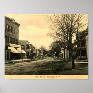 Cornwall, New York, Main St, 1909, Poster