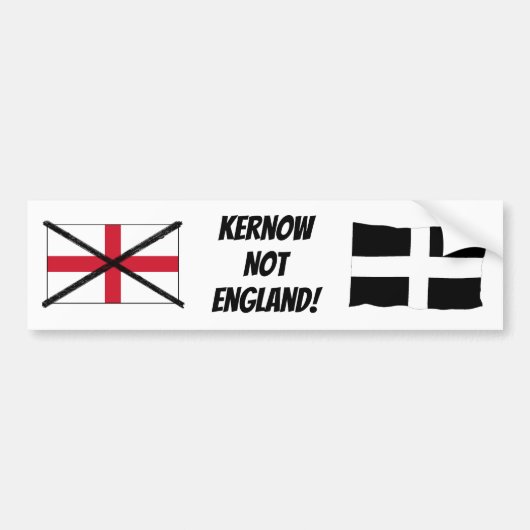 Cornwall not England bumper sticker (Devant)