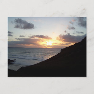 Cornwall Sunset nabar Saint Agnes Poldark Country Briefkaart
