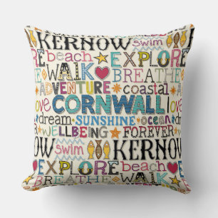Cornwall-typografie Kussen