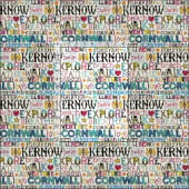 Cornwall typografie stof (Delen)
