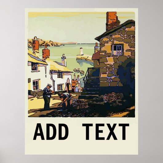 Cornwall, UK add text Poster (Voorkant)