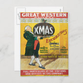 Cornwall UK Great Western Railway  Feestdagenkaart (Voorkant / Achterkant)