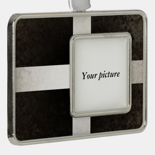 Cornwall Verzilverd Kader Ornament (Rechts)