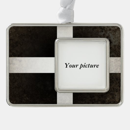 Cornwall Verzilverd Kader Ornament (Voorkant)