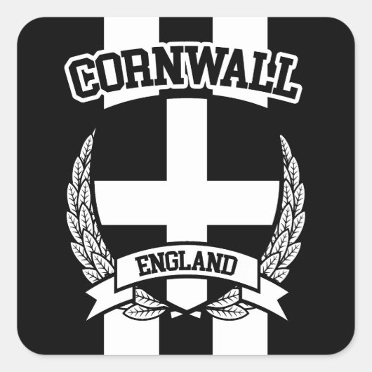 Cornwall Vierkante Sticker (Voorkant)
