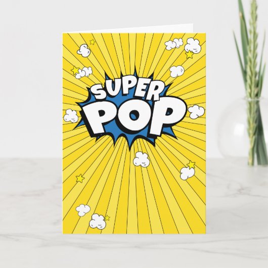 Corny, SUPER POP! Popcorn Pun Blank Kaart (Voorkant)