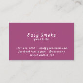 Corolful Smoke Vape Shop Carte de visite (Dos)