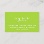Corolful Smoke Vape Shop Carte de visite (Dos)