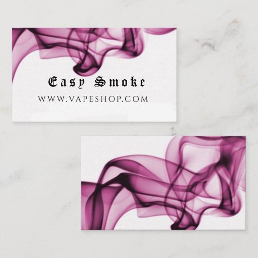 Corolful Smoke Vape Shop Carte de visite (Devant / Derrière)