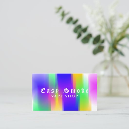 Corolful Smoke Vape Shop Carte de visite (Debout devant)