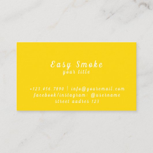 Corolful Smoke Vape Shop Carte de visite (Dos)