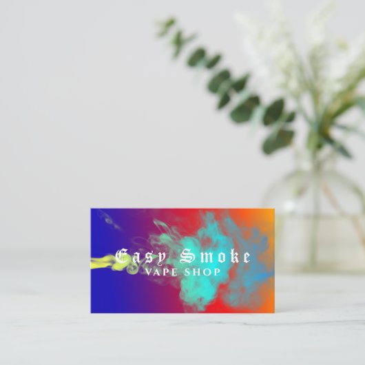 Corolful Smoke Vape Shop Carte de visite (Debout devant)