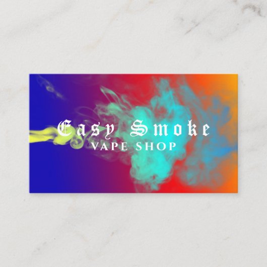 Corolful Smoke Vape Shop Carte de visite (Devant)