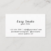 Corolful Smoke Vape Shop Carte de visite (Dos)
