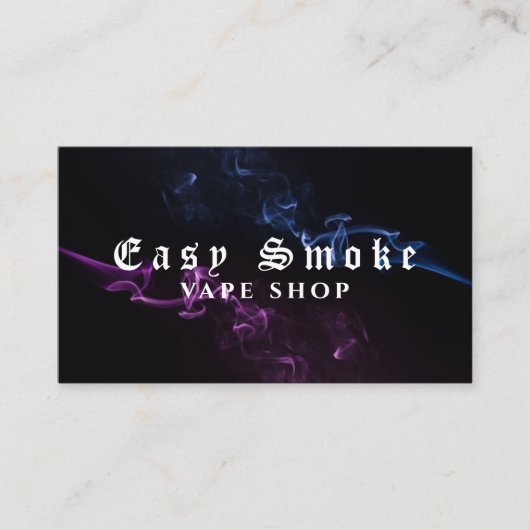 Corolful Smoke Vape Shop Carte de visite (Devant)
