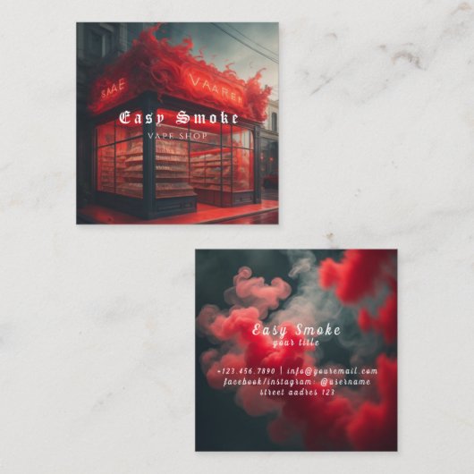 Corolful Smoke Vape Shop Carte de visite (Devant / Derrière)