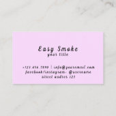 Corolful Smoke Vape Shop Carte de visite (Dos)
