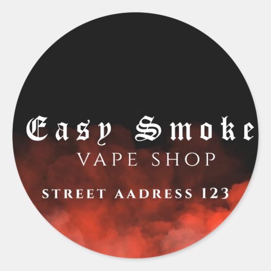 Corolful Smoke Vape Shop Classic Round Sticker (Voorkant)