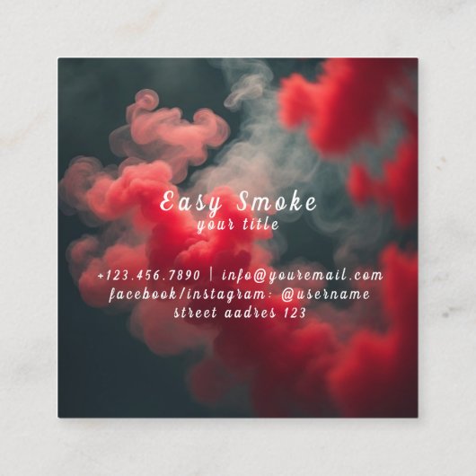 Corolful Smoke Vape Shop Visitekaartje (Achterkant)