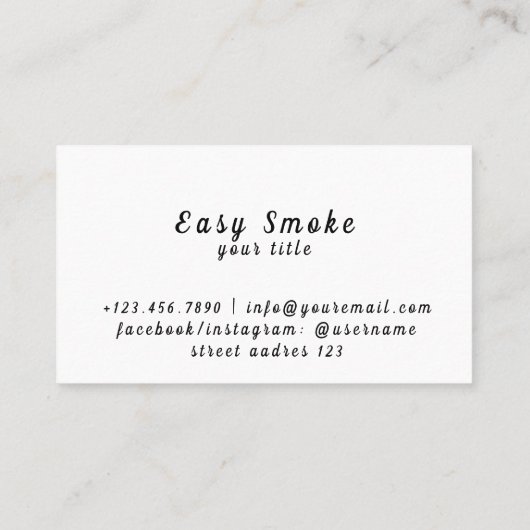 Corolful Smoke Vape Shop Visitekaartje (Achterkant)