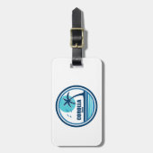 Corolla Beach North Carolina Palm Tree Vogels Bagagelabel (Voorkant verticaal)