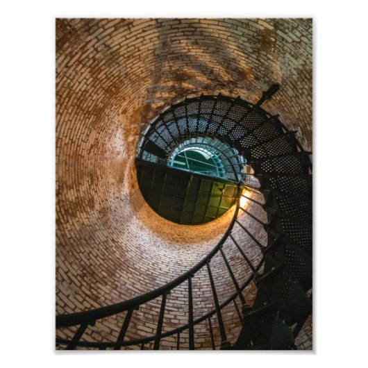Corolla Lighthouse Stairs Foto Afdruk (Voorkant)