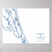 Corolla NC Wedding Elegant Guest Book Poster (Devant)