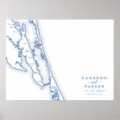 Corolla NC Wedding Modern Guest Book Poster (Devant)