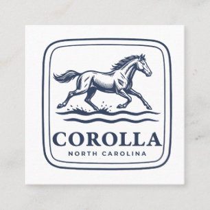 Corolla North Carolina Wild Paard Rent Door Vierkante Visitekaartje